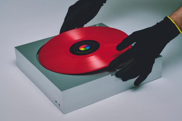 The armless PP-1 turntable is made from…