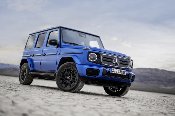 The all-electric Mercedes G-Class…