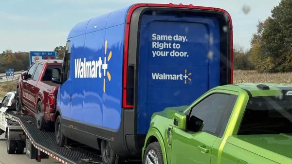 Rivian electric van spotted in Walmart+…