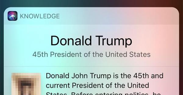 photo of Siri thinks Donald Trump is a penis image