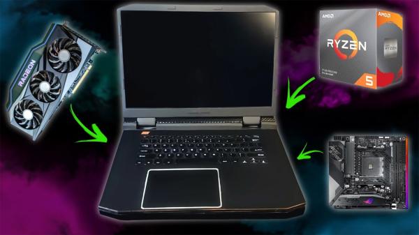 photo of This guy crammed desktop gaming parts into a laptop — and it didn’t explode image