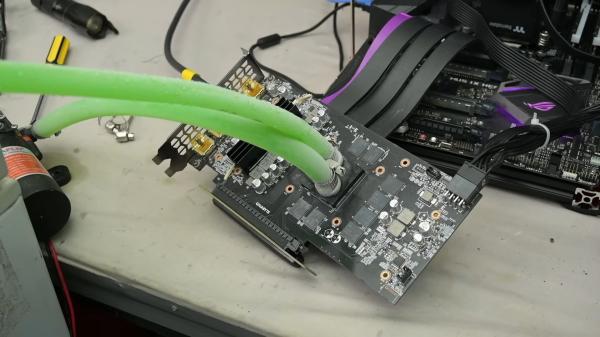 Modder pumps liquid directly over bare…