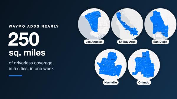 Waymo adds nearly 250 square miles of…