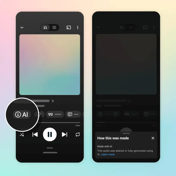 photo of YouTube Music launches new labels as AI-generated music floods streaming platforms image